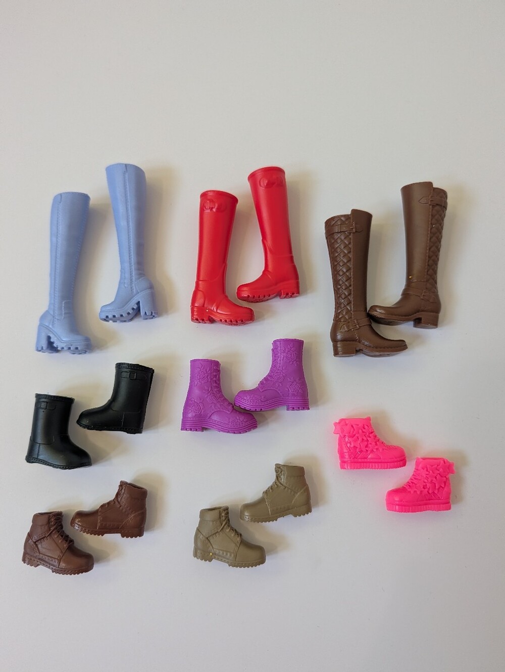 Lot Of 8 Fashion Doll Shoes & Boots Casual Multicolor #barbie